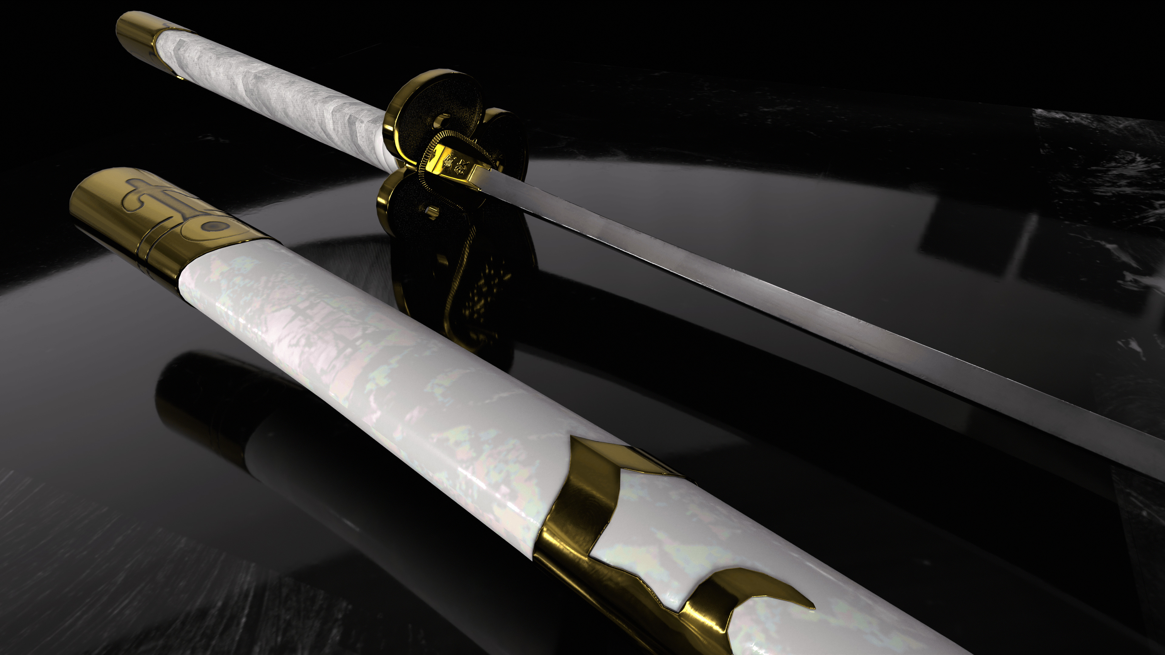 Greed Katana Low-poly 3D model_3