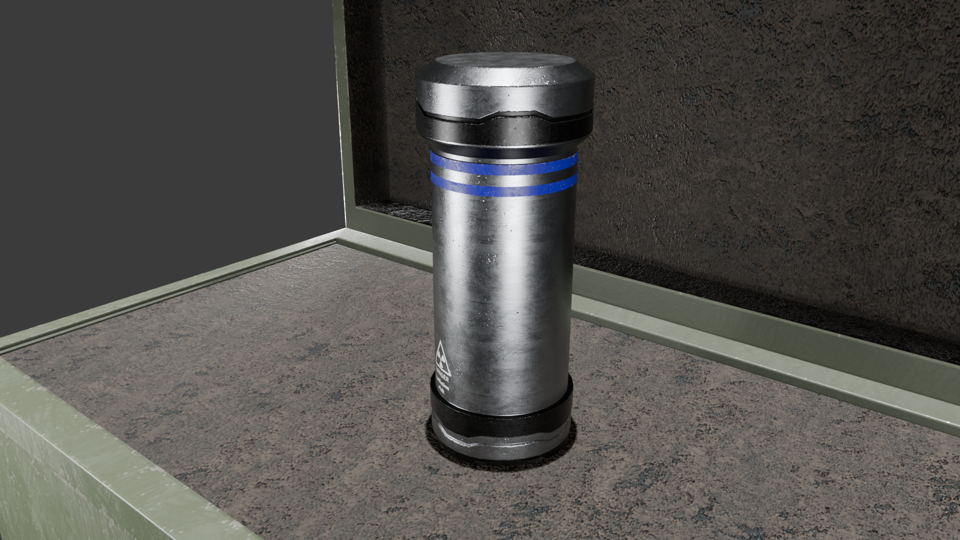 Futuristic grenade 3 Low-poly 3D model_2