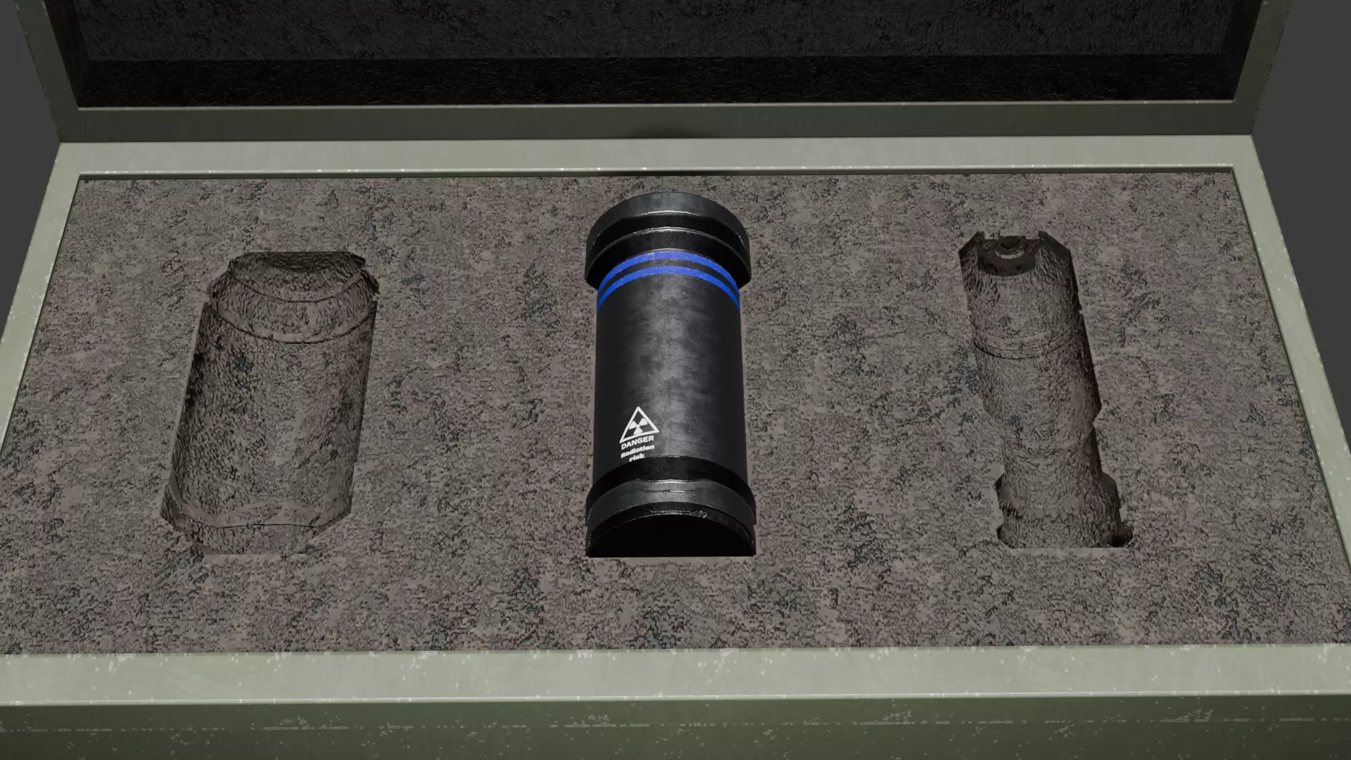 Futuristic grenade 3 Low-poly 3D model_0