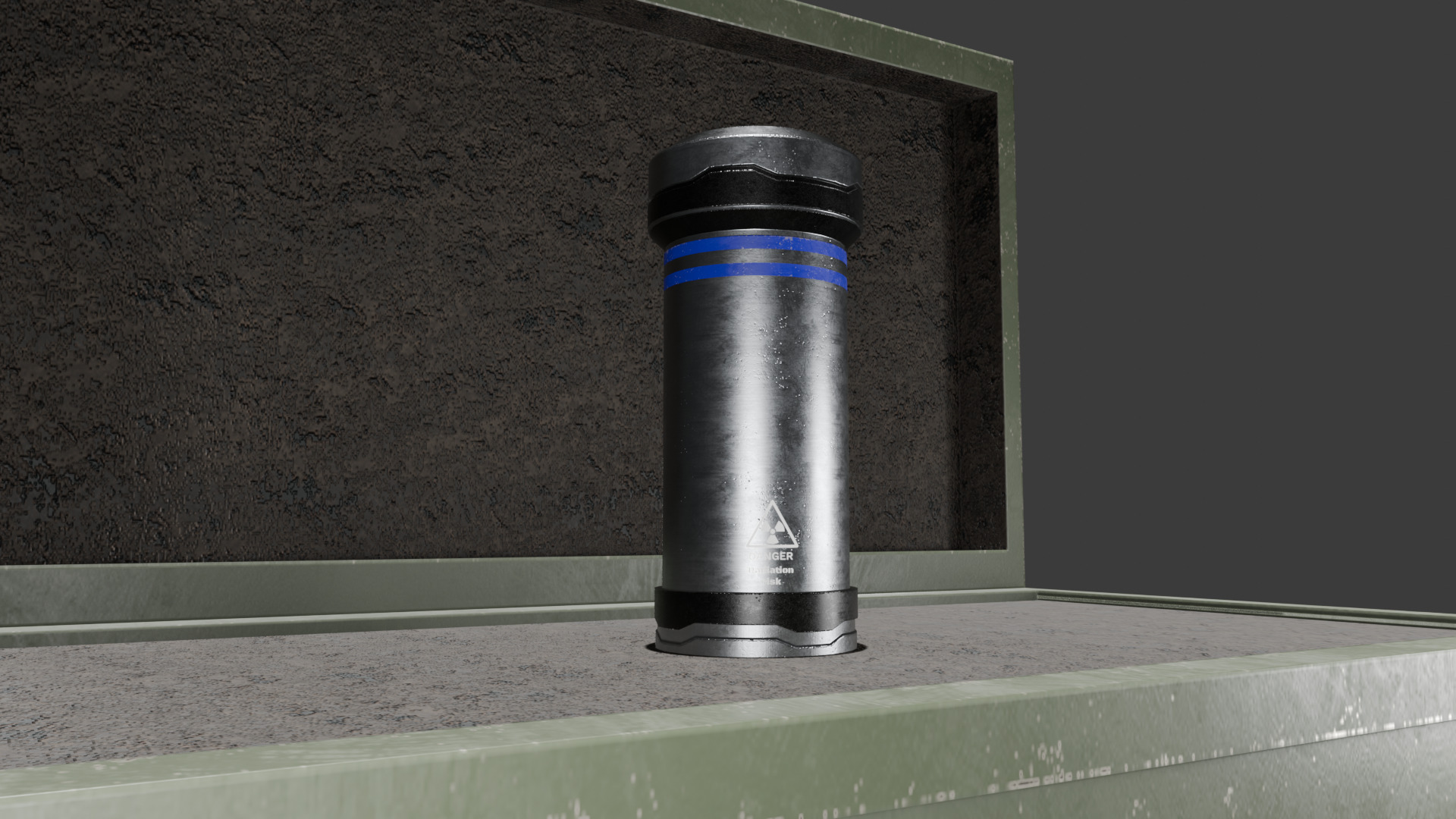 Futuristic grenade 3 Low-poly 3D model_3