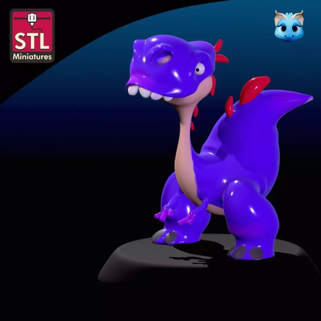 Dinosaur Cartoon 3D Printable STL File 3D print model