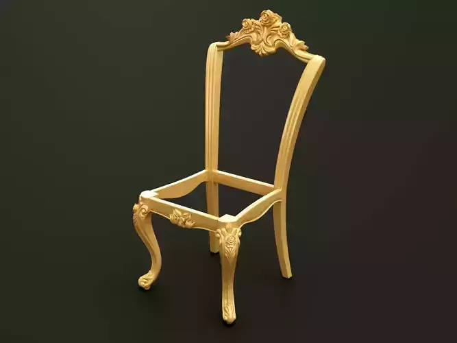 Classic Baroque Style Wooden Chair Base for CNC
