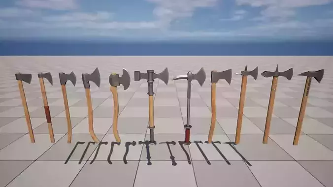 3D Axes Low-poly 3D model