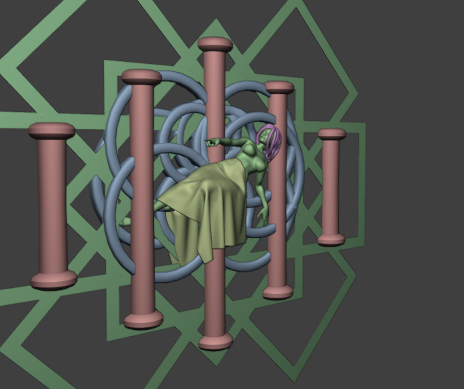 golden statue 3D model_6