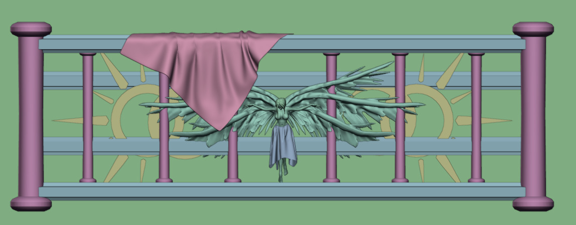 golden statue 3D model_5