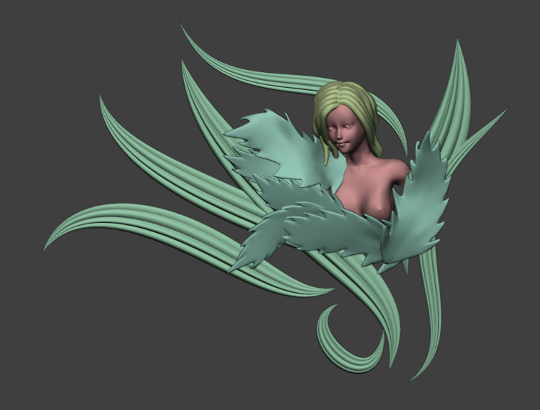 golden statue 3D model_3