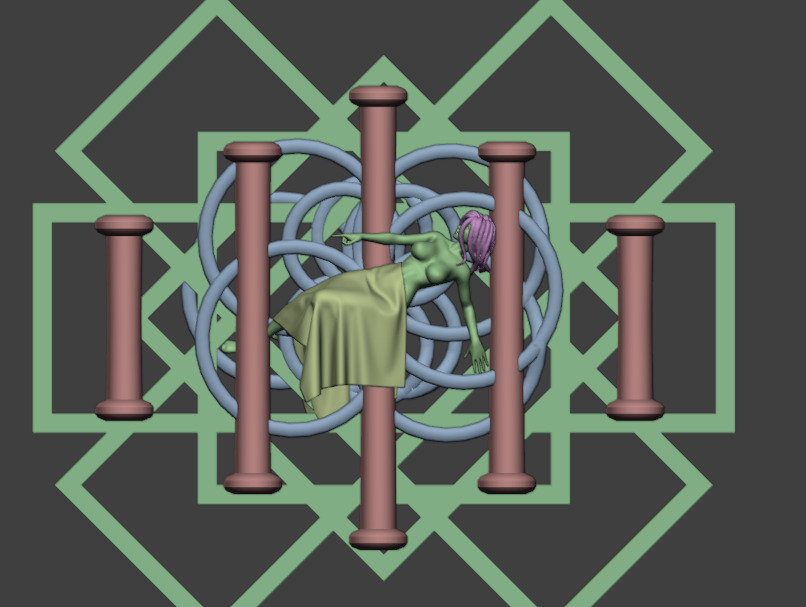 golden statue 3D model_4