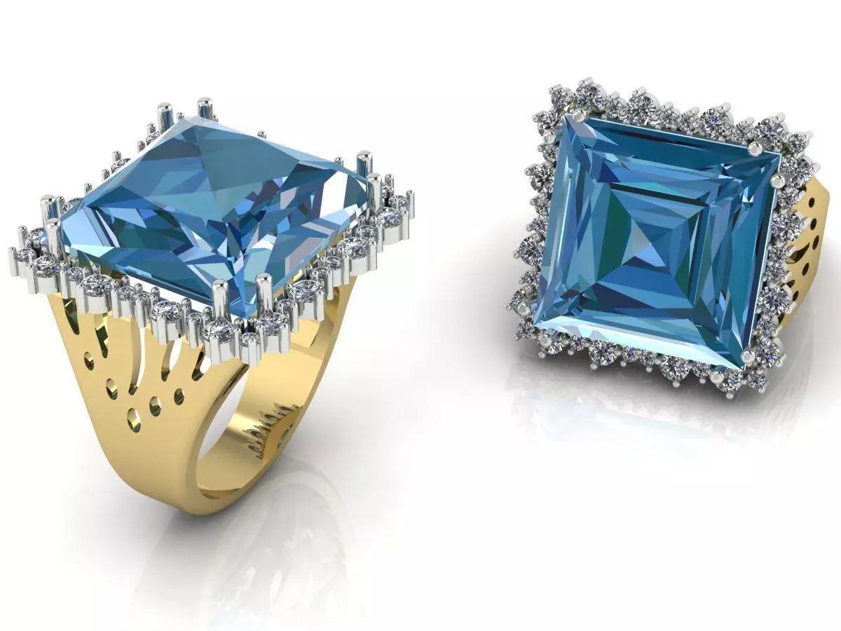 Luxury Ring Gold 3D print model