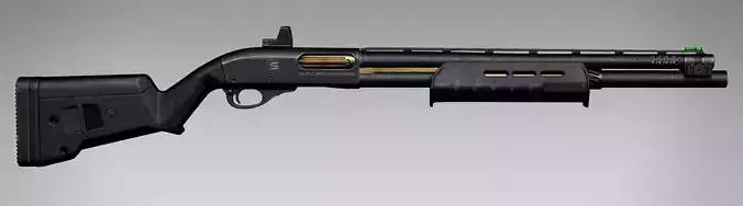 Remington 870 Low-poly 3D model
