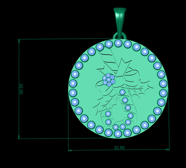 CHRISTMAS CANDY COIN PENDANT 3D PRINTABLE MODEL 3D print model_5