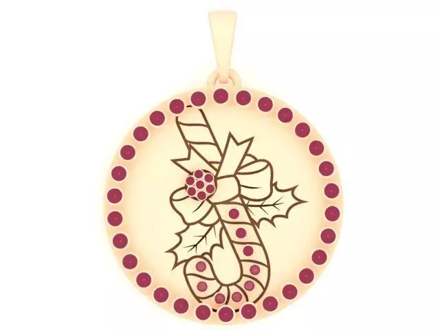 CHRISTMAS CANDY COIN PENDANT 3D PRINTABLE MODEL 3D print model_0