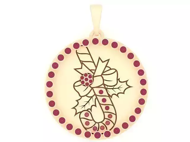 CHRISTMAS CANDY COIN PENDANT 3D PRINTABLE MODEL 3D print model