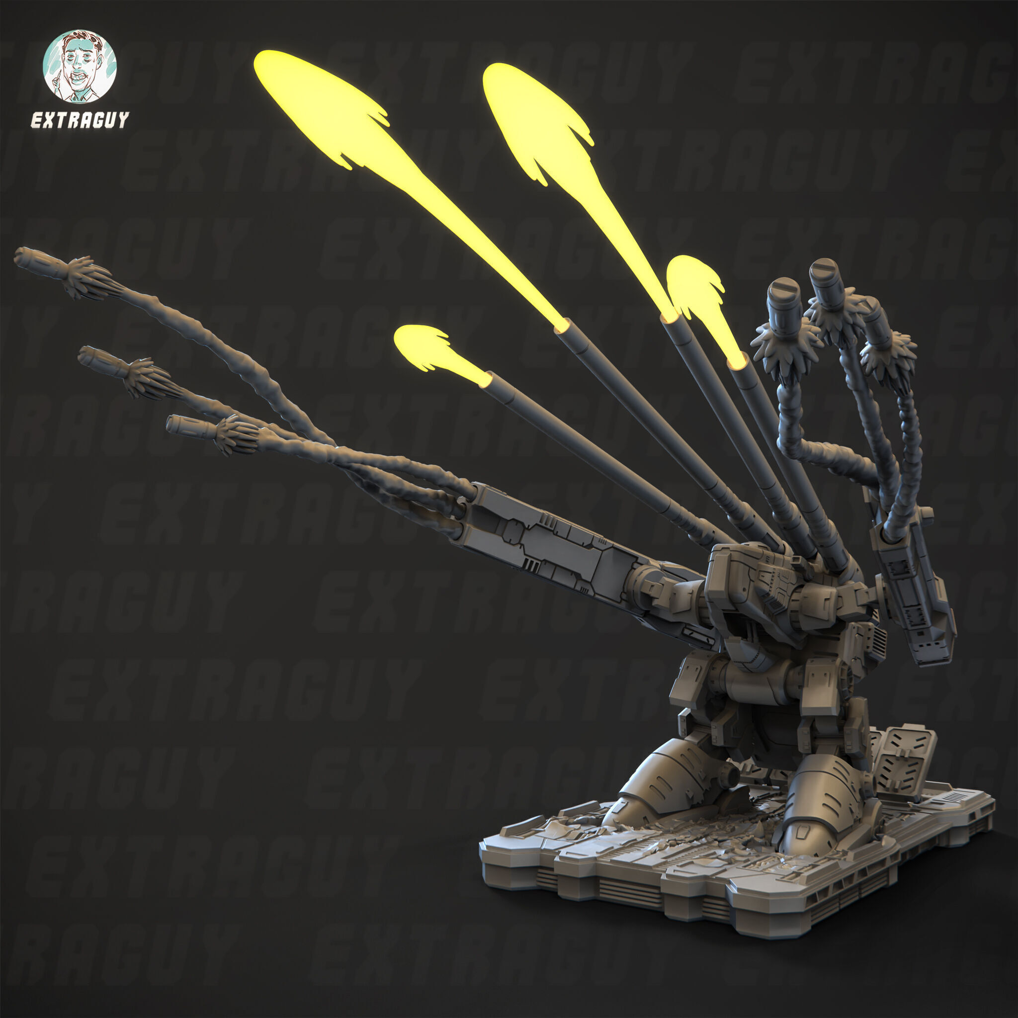 Macaroni 2 Monster 100mm Static Set 3D print model_1