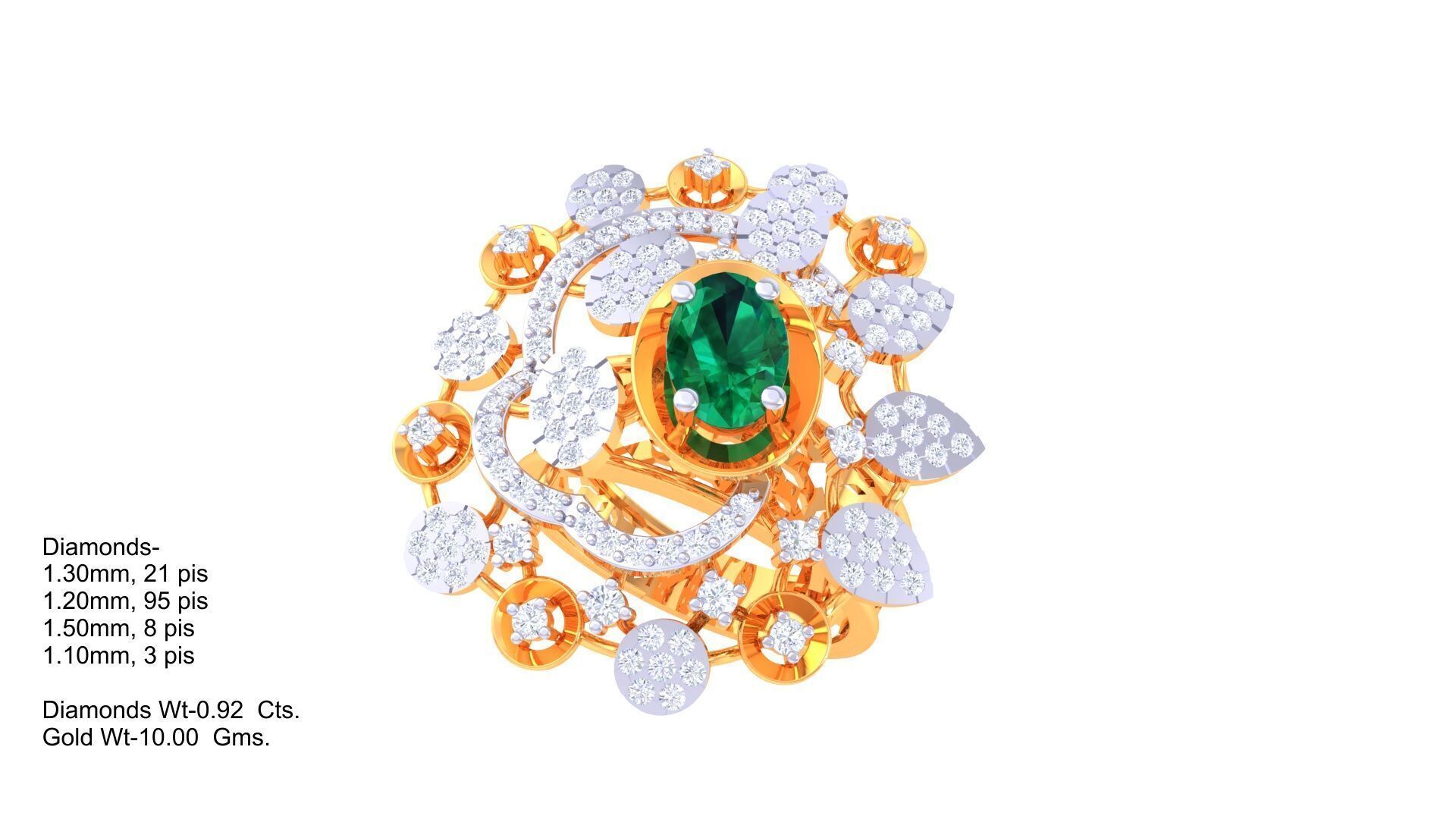 Women Ring  Render 3dm STL OBJ FBX Details 3D print model_1