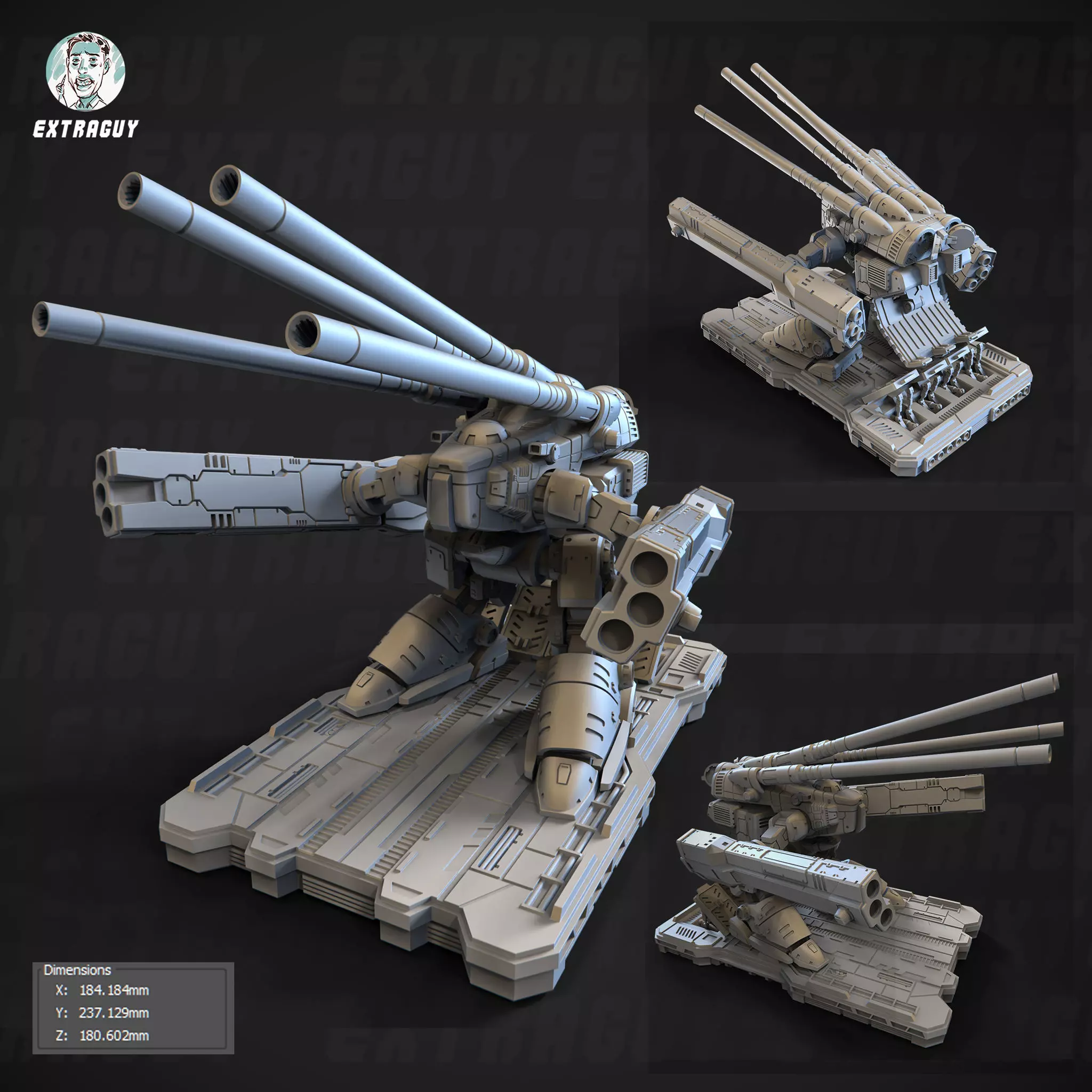 Macaroni 2 Monster 100mm Poseable Set 3D print model_0