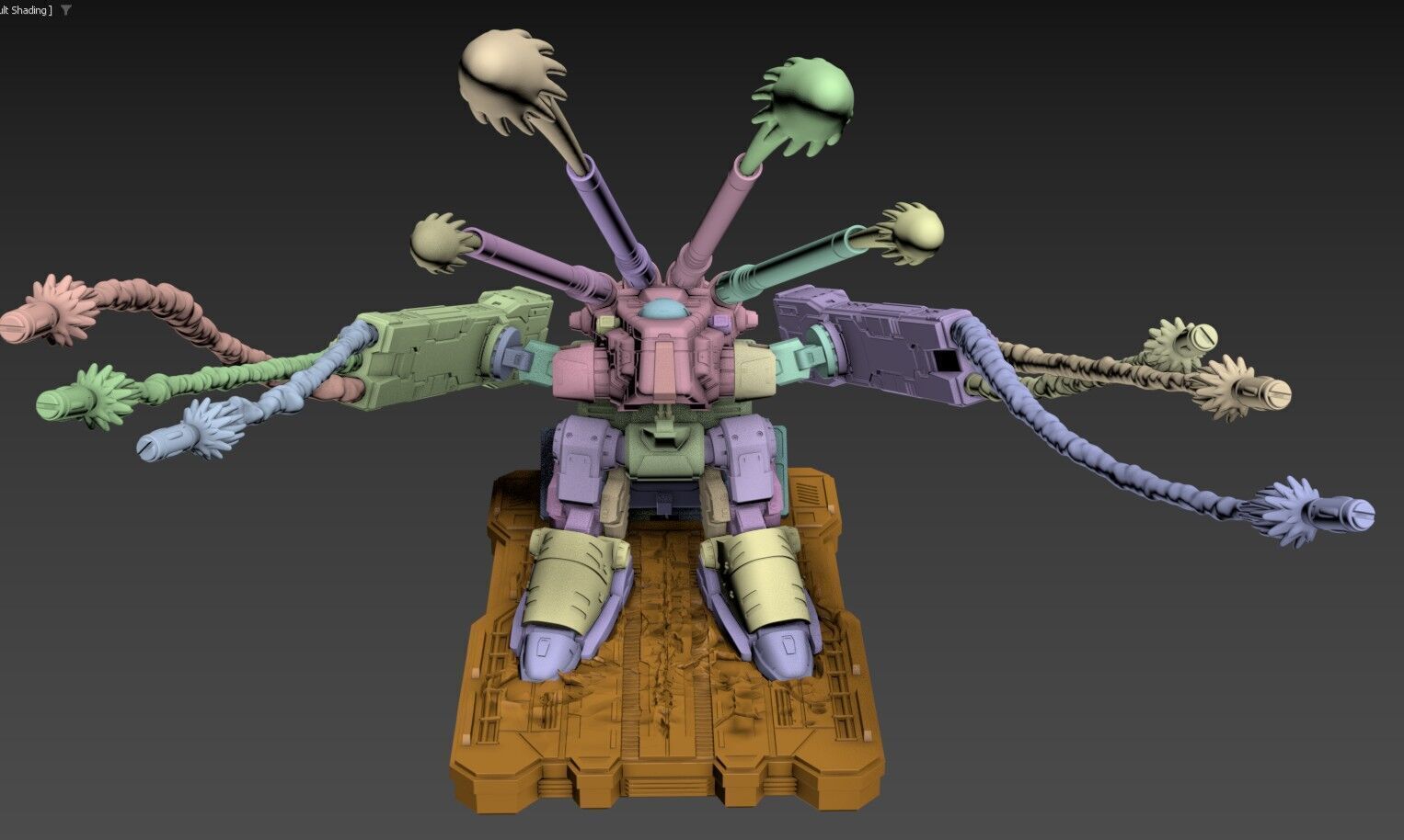 Macaroni 2 Monster 100mm Poseable Set 3D print model_10