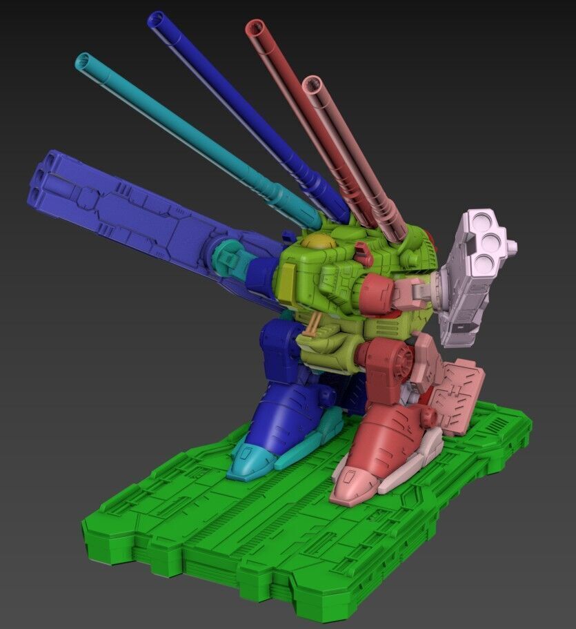 Macaroni 2 Monster 100mm Poseable Set 3D print model_5