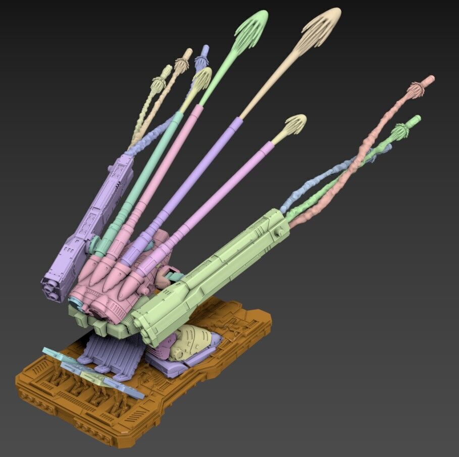 Macaroni 2 Monster 100mm Poseable Set 3D print model_12