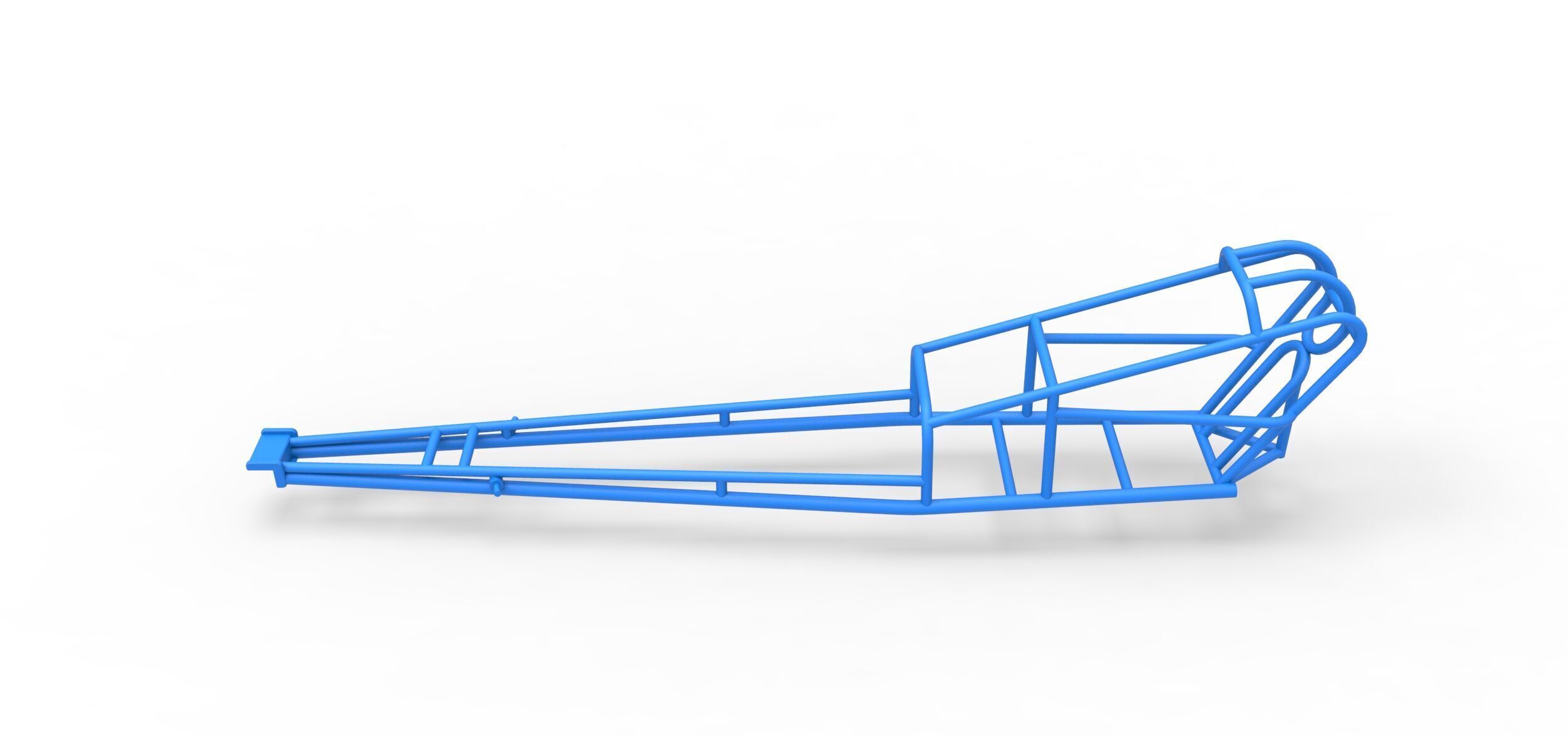 Frame of old school Front engine dragster V3 Scale 1 to 25 3D print model_7