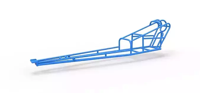 Frame of old school Front engine dragster V3 Scale 1 to 25