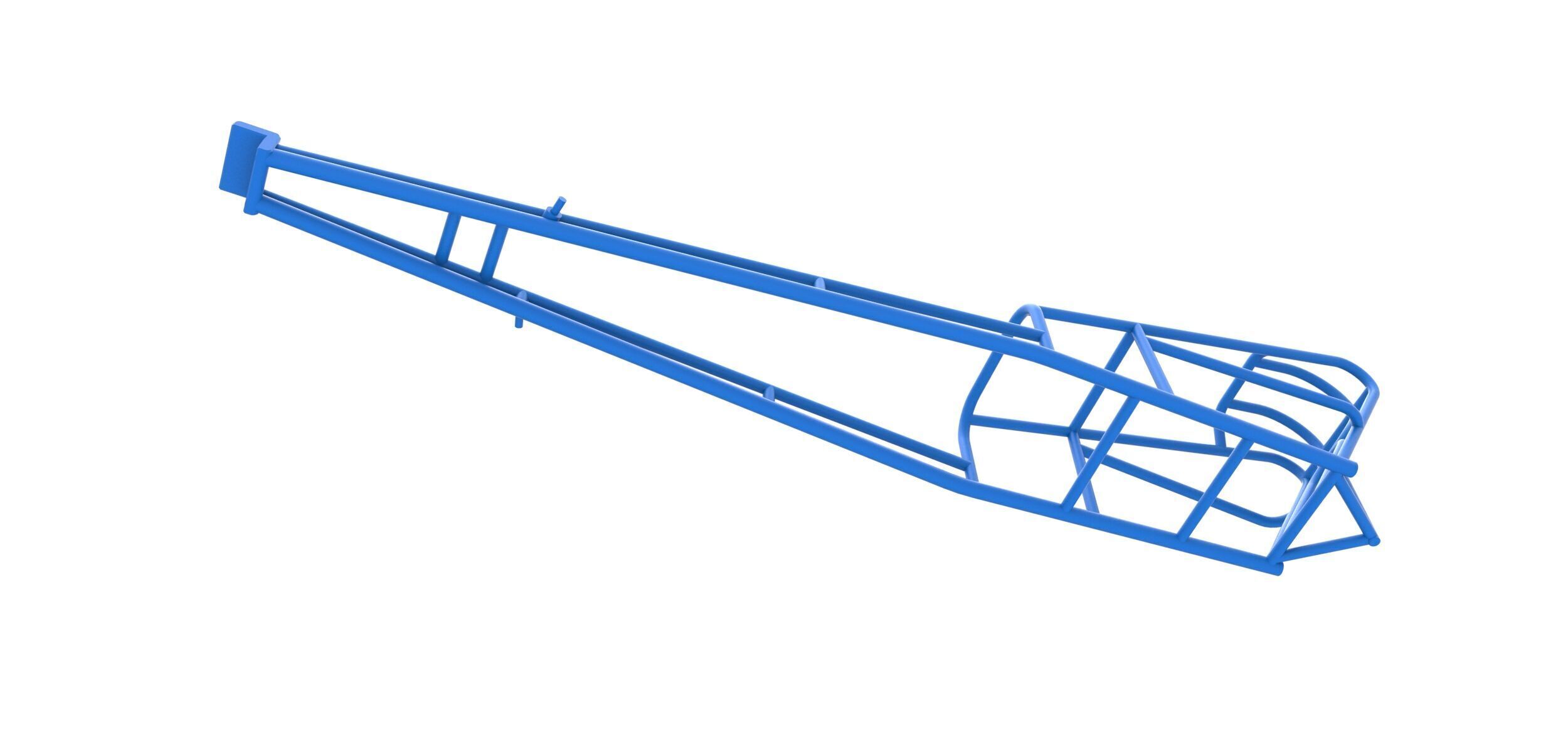 Frame of old school Front engine dragster V3 Scale 1 to 25 3D print model_2