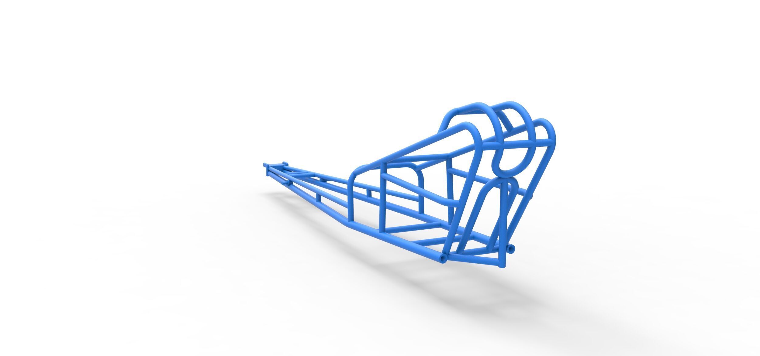 Frame of old school Front engine dragster V3 Scale 1 to 25 3D print model_10