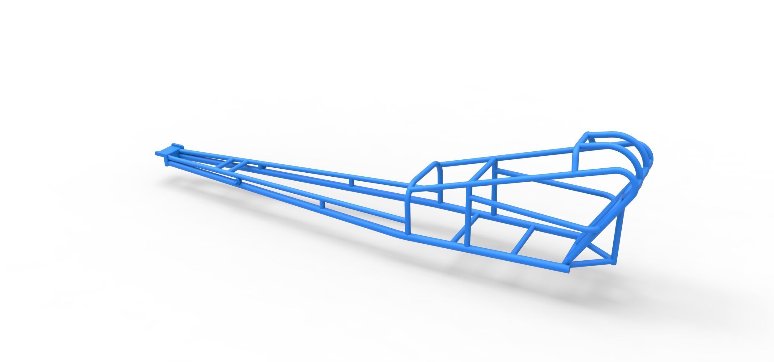 Frame of old school Front engine dragster V3 Scale 1 to 25 3D print model_9