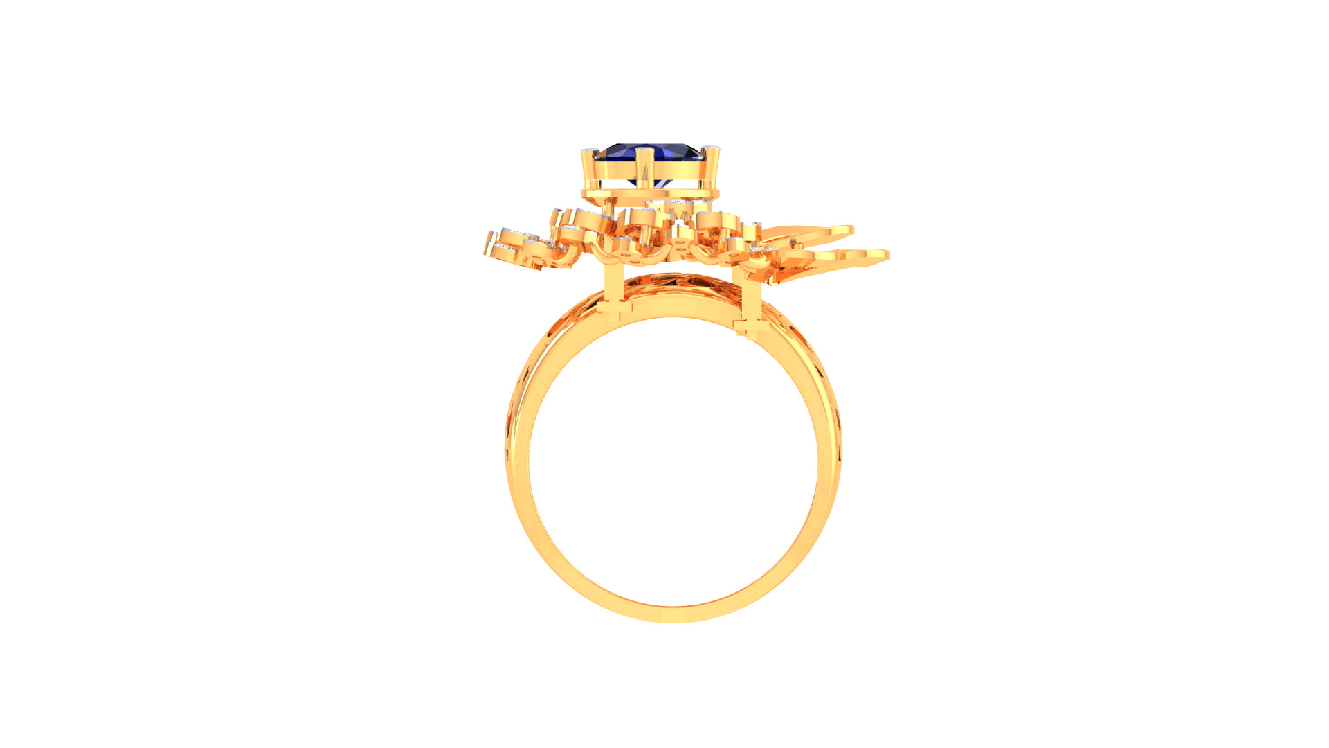 Women Ring  Render 3dm STL OBJ FBX Details 3D print model_4