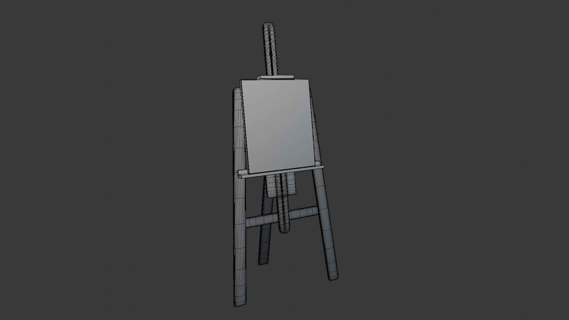 Easel Low-poly 3D model_8