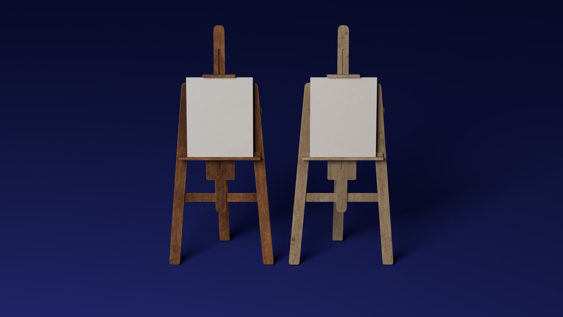 Easel Low-poly 3D model_2