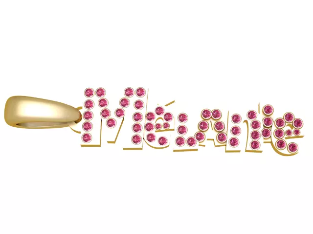 MELANIE NAME PENDANT 3D PRINTABLE MODEL 3D print model