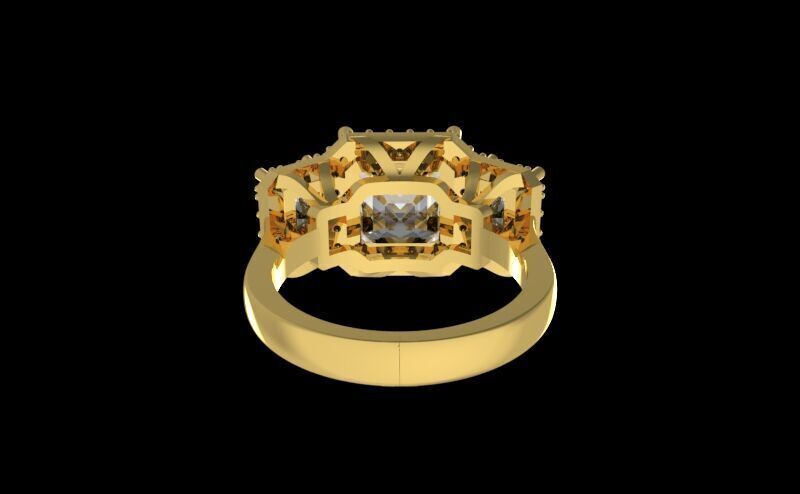 Three Diamond Ring 20 3D print model_3