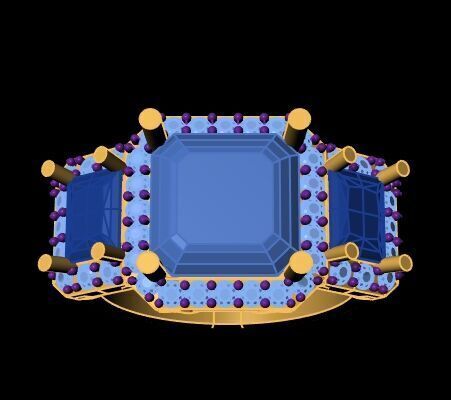 Three Diamond Ring 20 3D print model_7