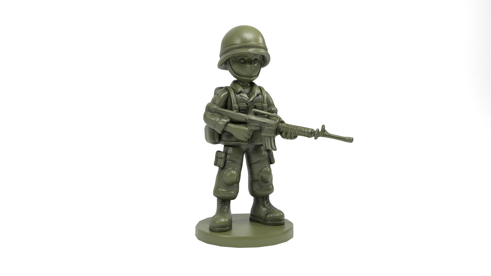 Plastic Soldier 2 Low-poly 3D model_1