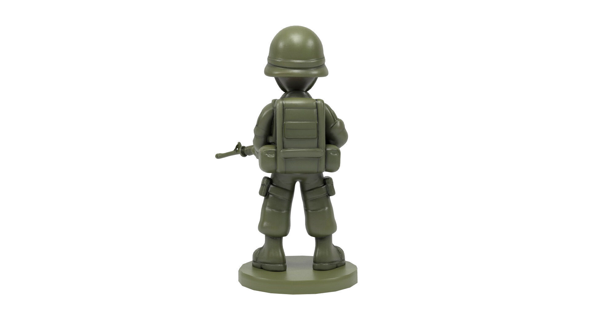 Plastic Soldier 2 Low-poly 3D model_5