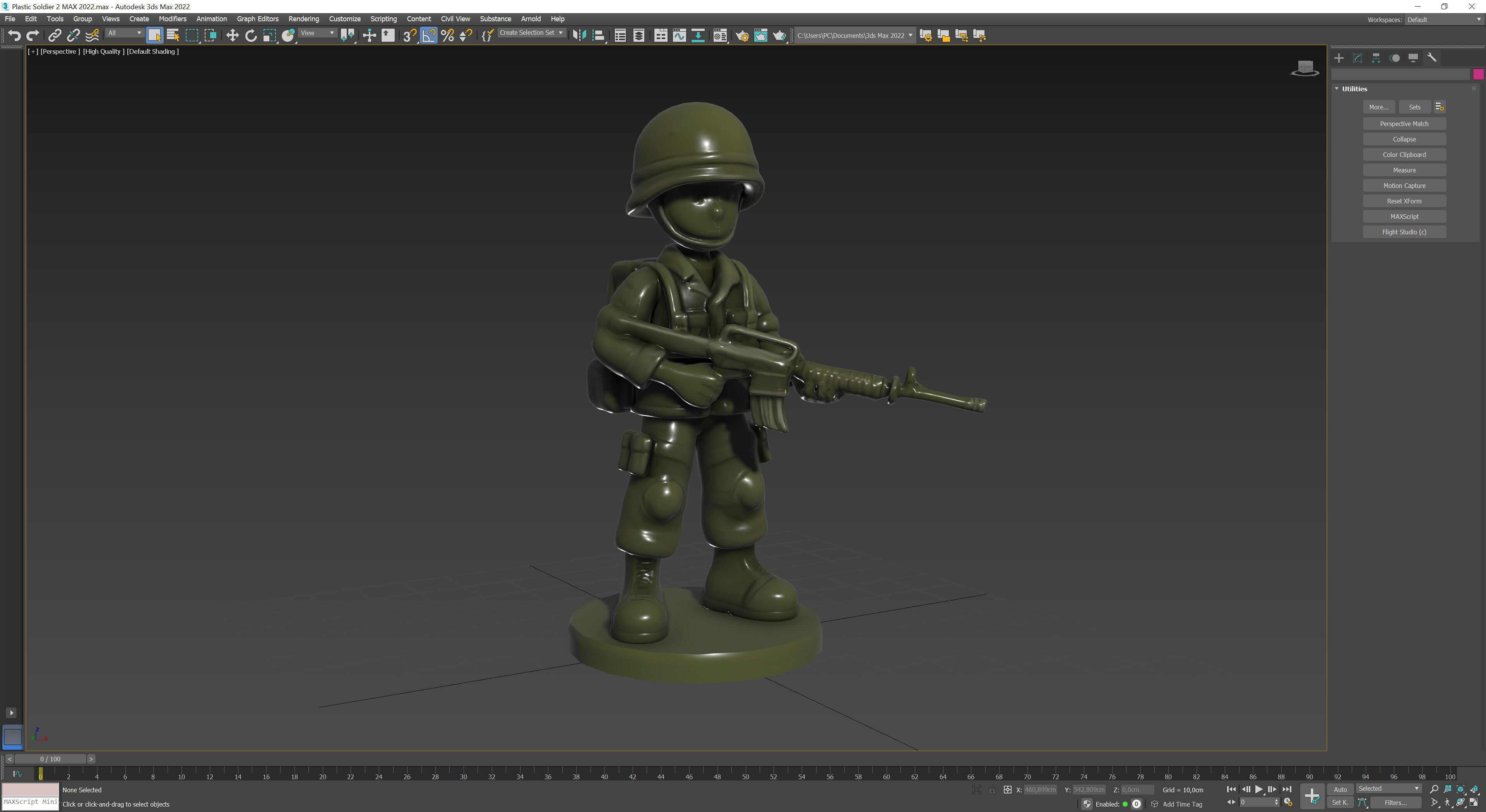 Plastic Soldier 2 Low-poly 3D model_10