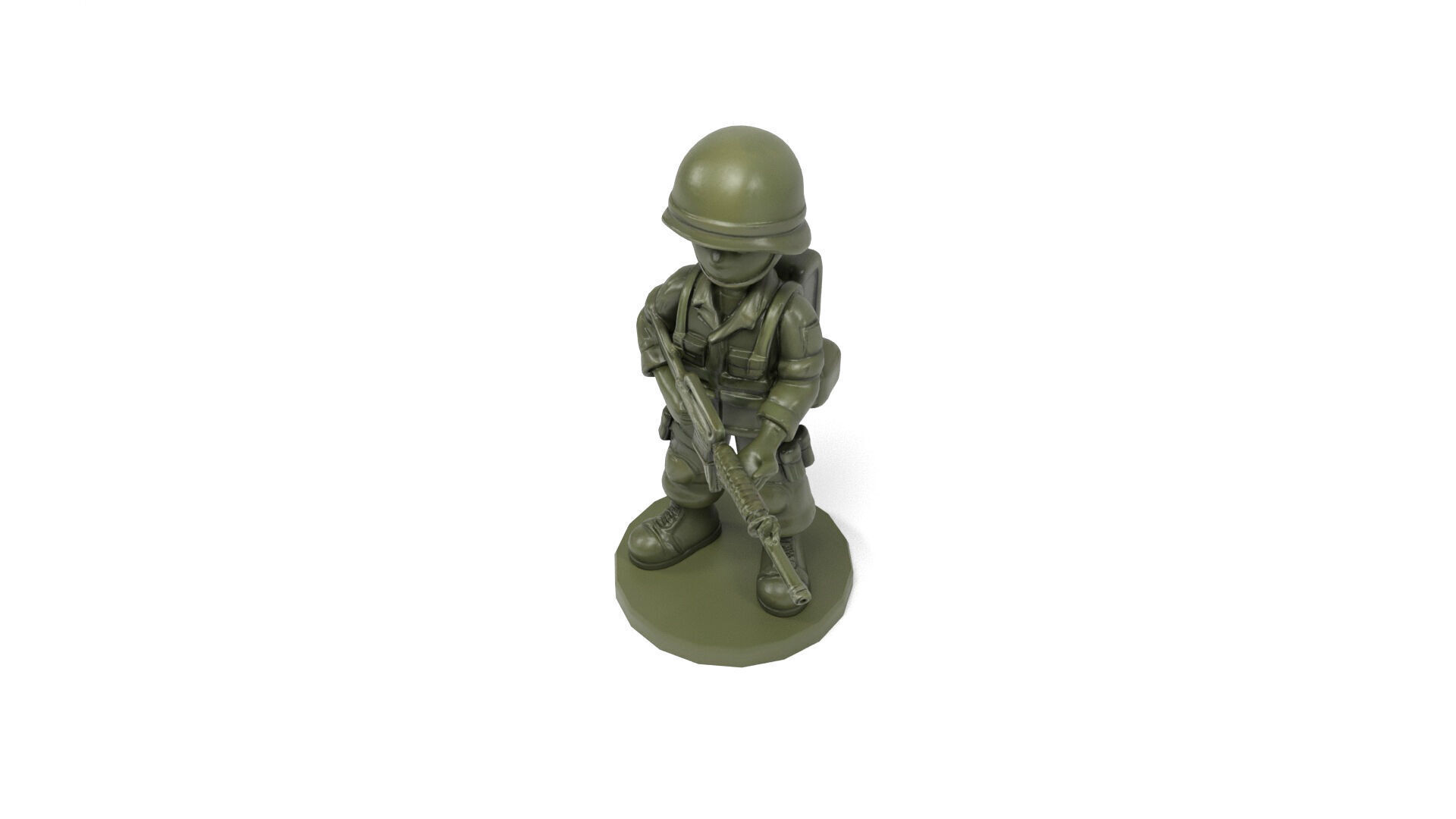 Plastic Soldier 2 Low-poly 3D model_7