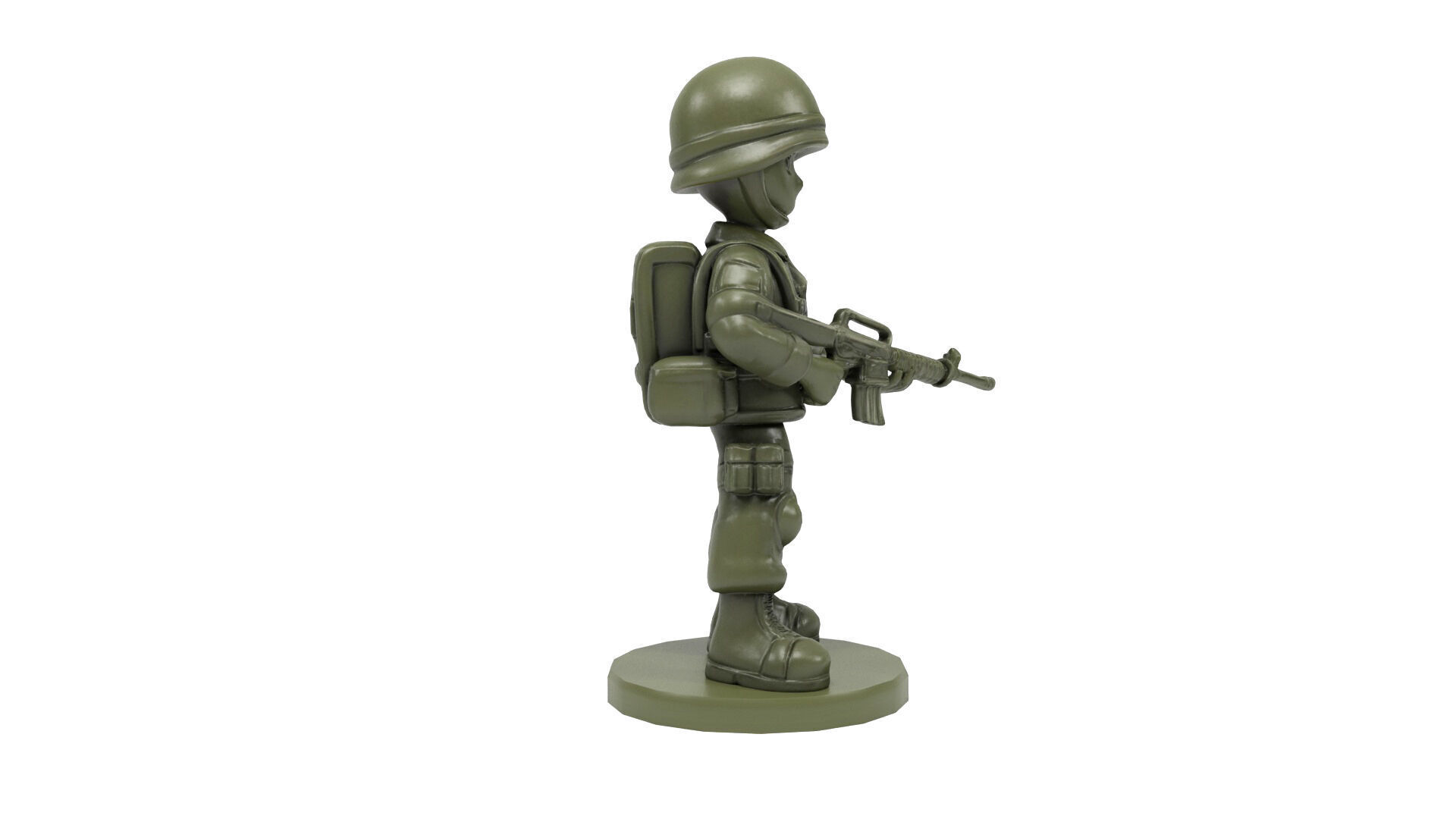 Plastic Soldier 2 Low-poly 3D model_4