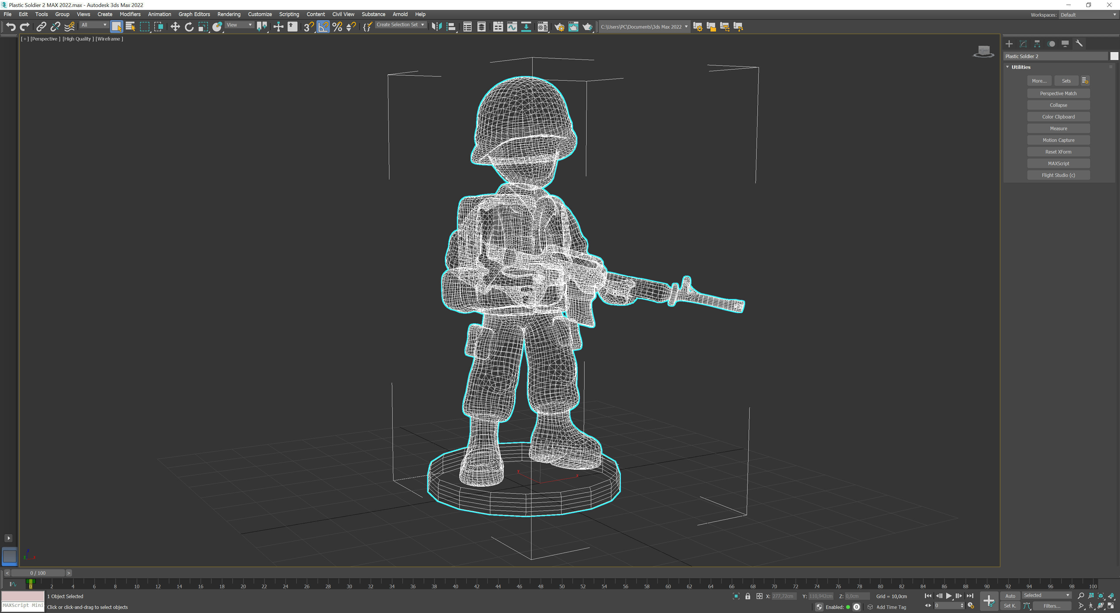 Plastic Soldier 2 Low-poly 3D model_11