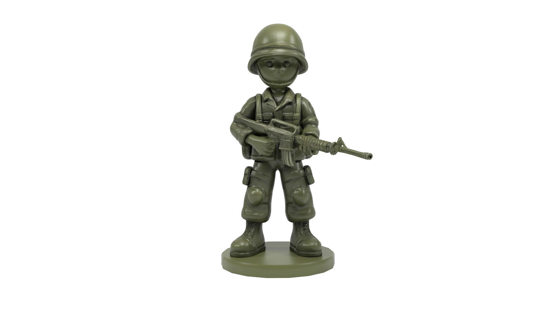 Plastic Soldier 2 Low-poly 3D model_3