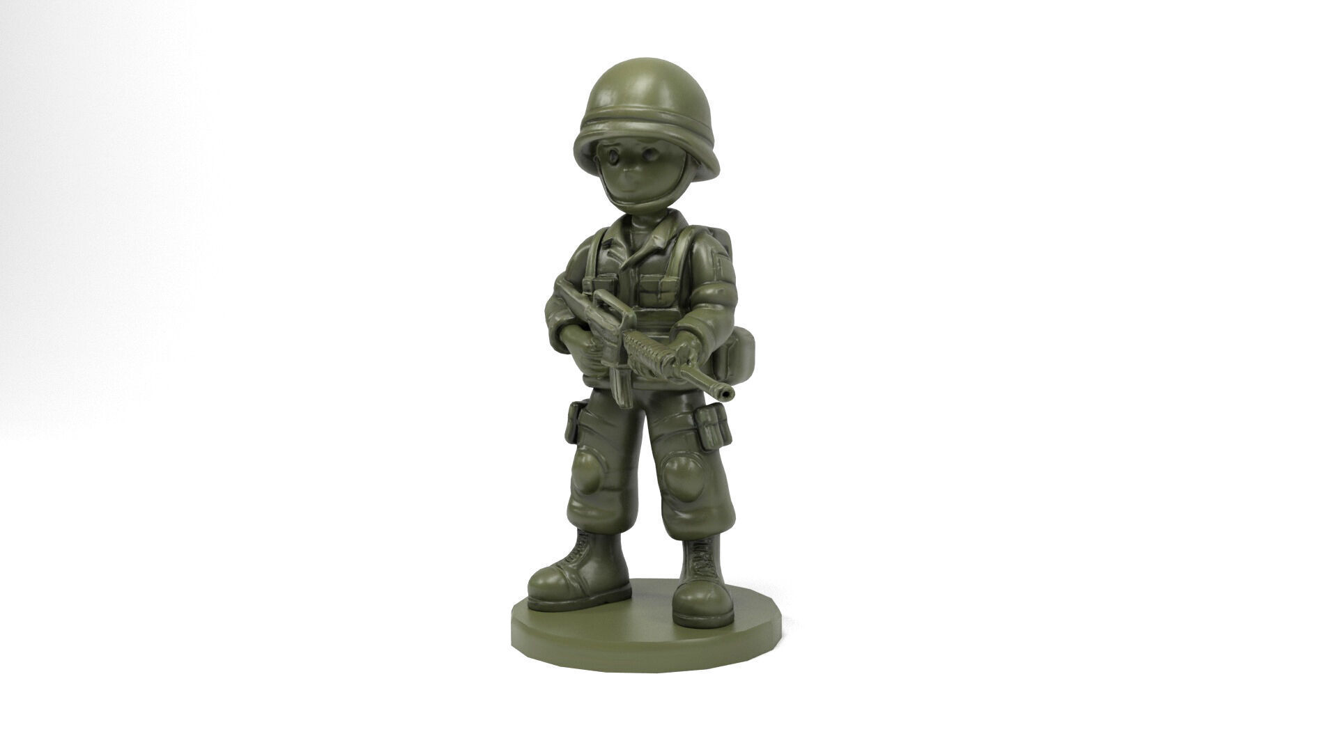 Plastic Soldier 2 Low-poly 3D model_2
