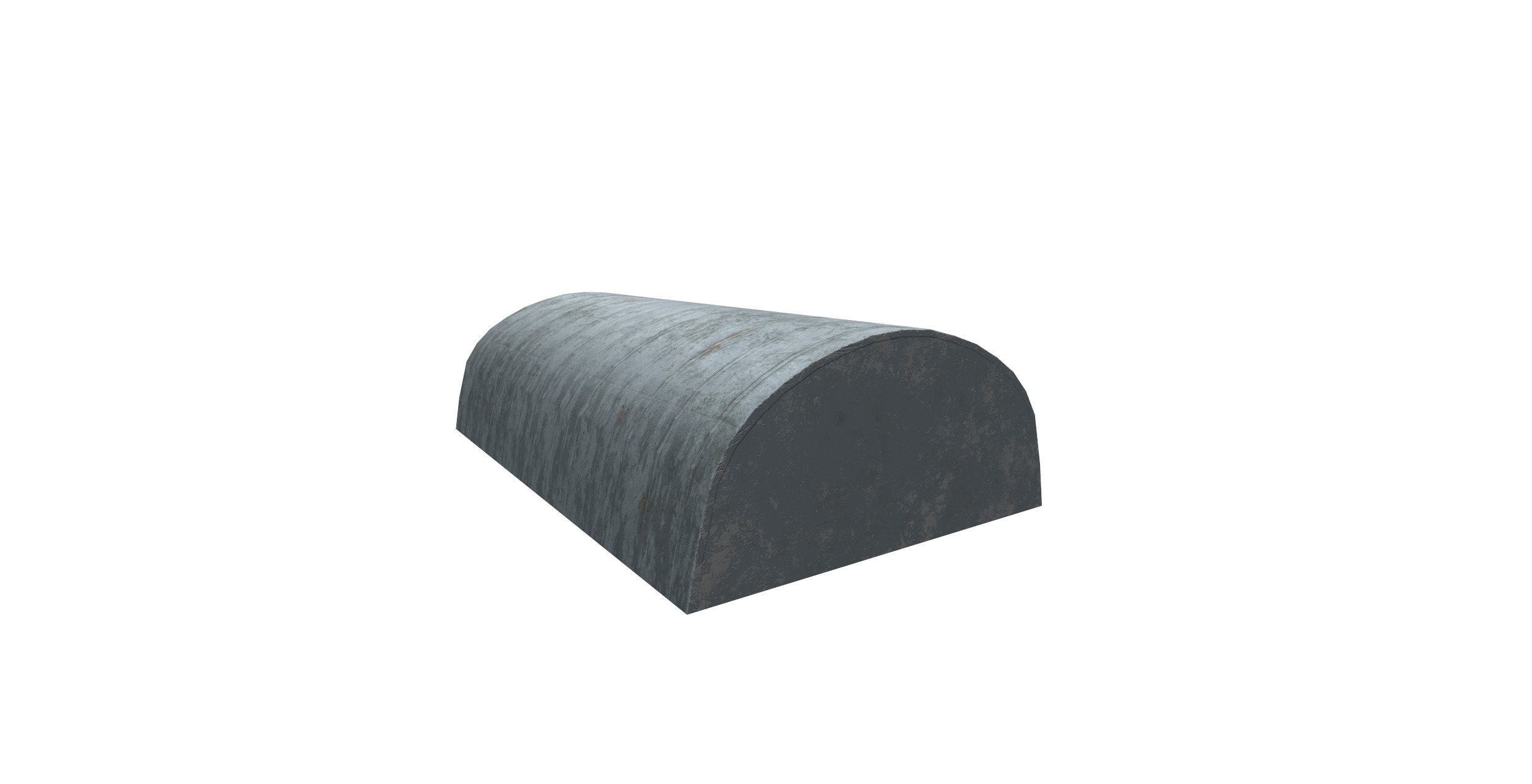 Semi Circle Plane Hangar Low-poly 3D model_2