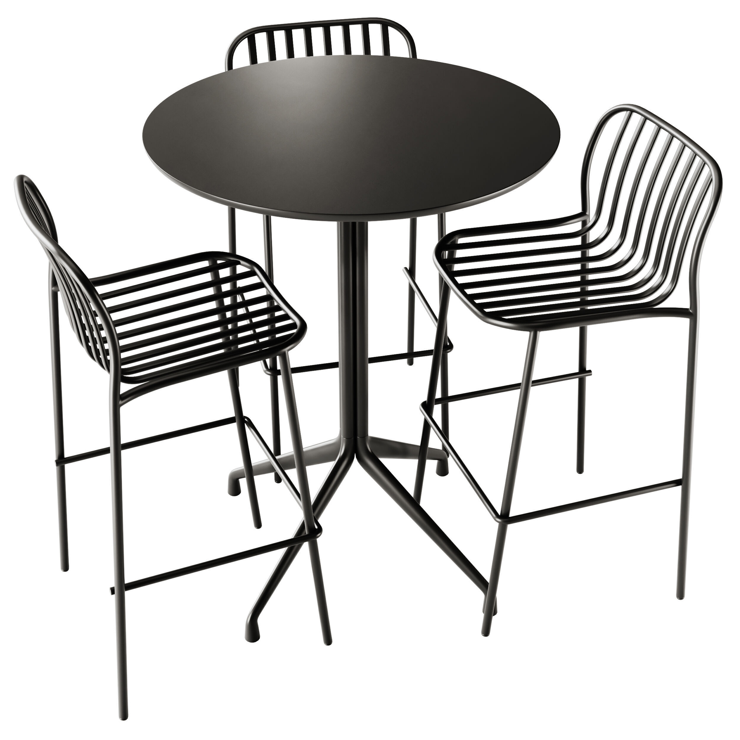 TrabA Bar Stool Metis Line and Hay About A High Table 3D model_2