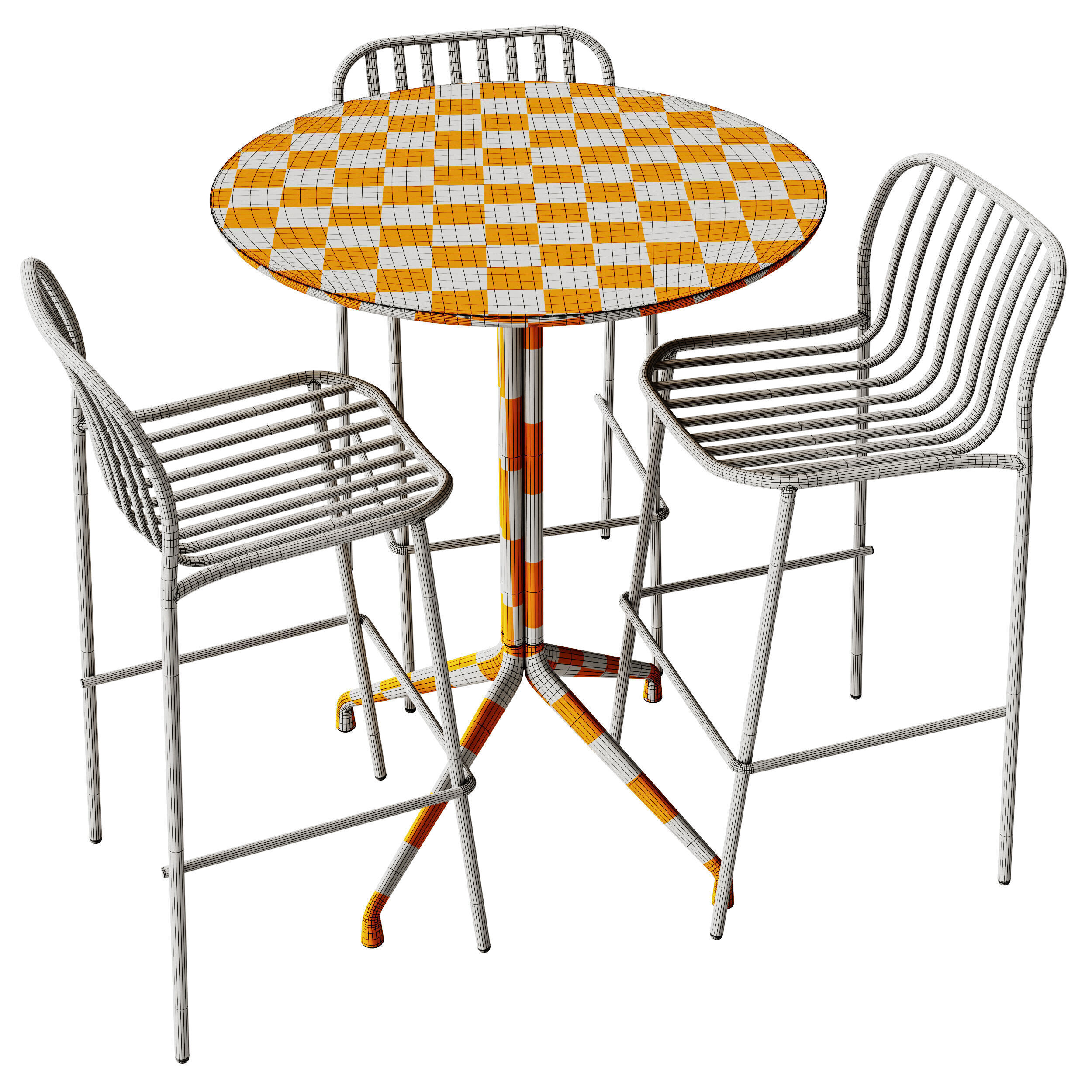 TrabA Bar Stool Metis Line and Hay About A High Table 3D model_7