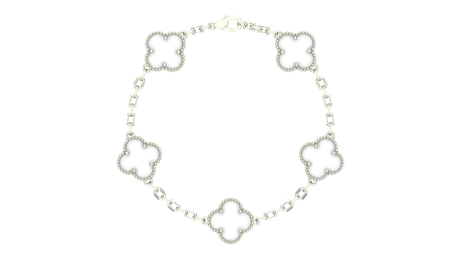 VanCleef Bracelet Flower  3D print model_29