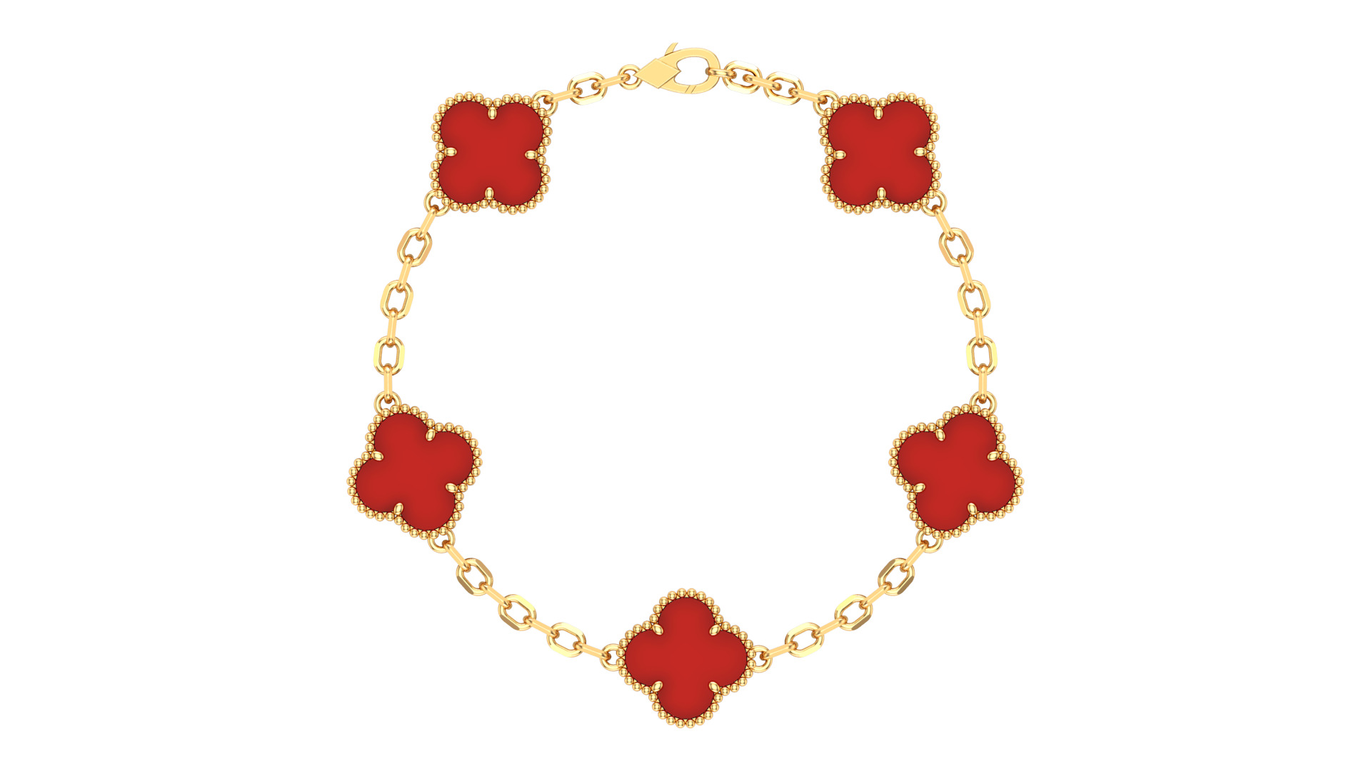 VanCleef Bracelet Flower  3D print model_14