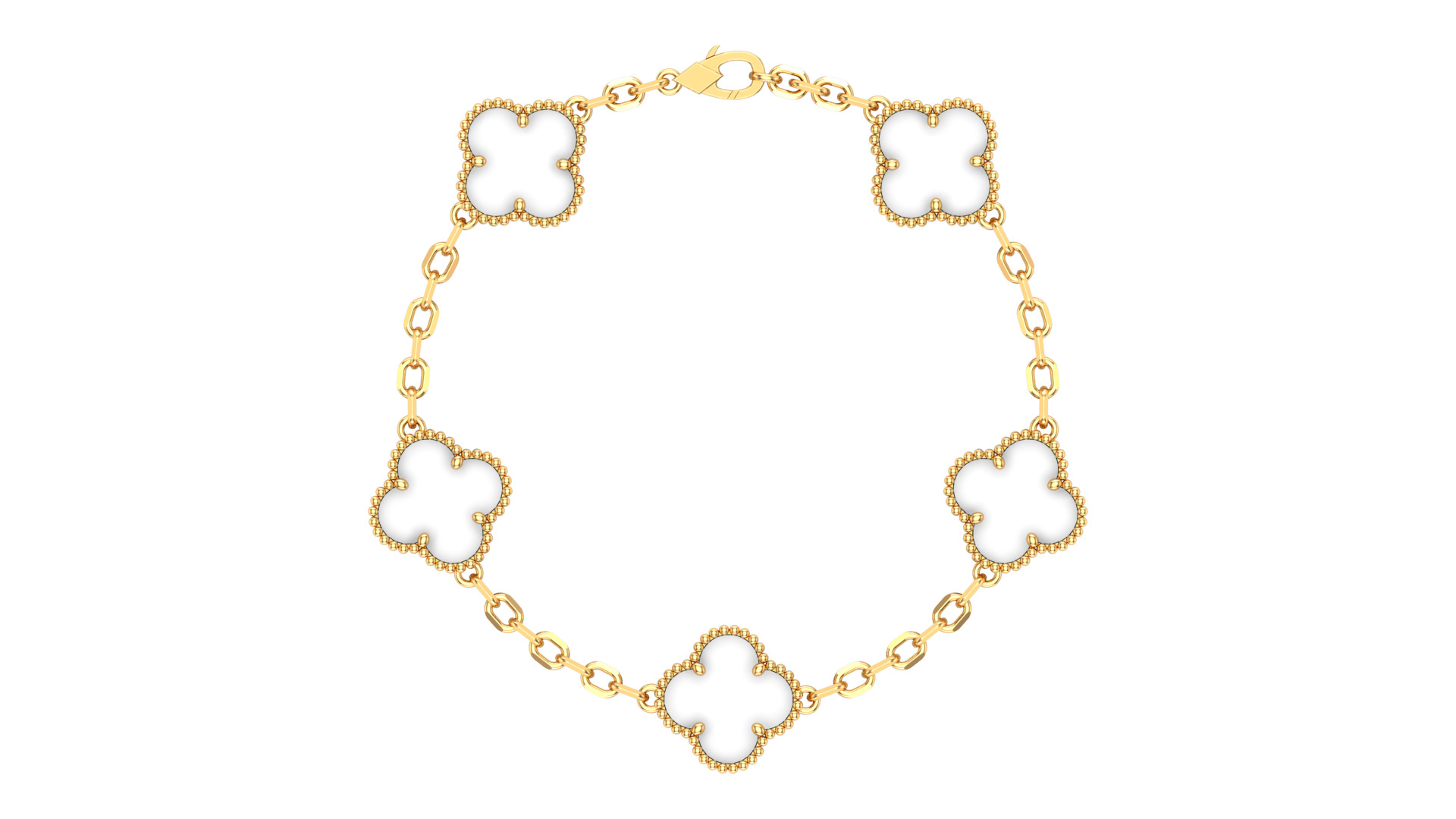 VanCleef Bracelet Flower  3D print model_6