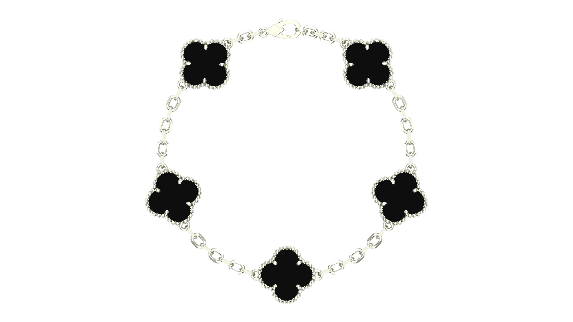 VanCleef Bracelet Flower  3D print model_3