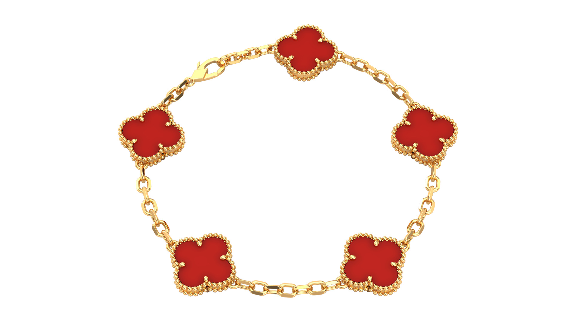 VanCleef Bracelet Flower  3D print model_1