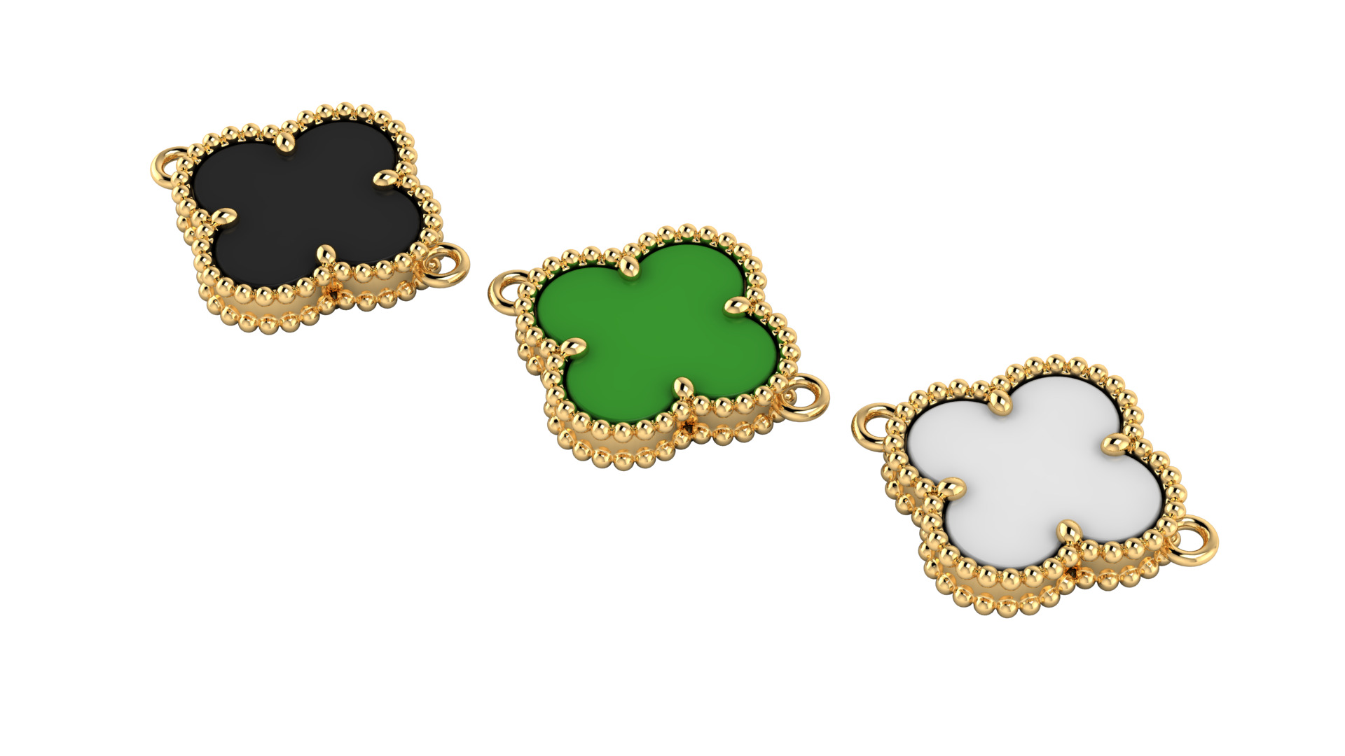 VanCleef Bracelet Flower  3D print model_4